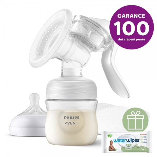 Philips AVENT Odsávačka materského mlieka manuálna+WW Soapberry 60ks