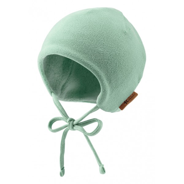 STERNTALER Čiapka na zaväzovanie jemný fleece podšitá zelená chlapec veľ. 37 cm - 2-3 m