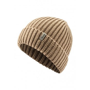 STERNTALER Čiapka pletená beanie so zahnutým okrajom svetlá hnedá uni veľ. 51 cm - 18-24 m