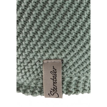 STERNTALER Čiapka pletená GOTS na zaväzovanie podšitá s uškami zelená uni veľ. 39 cm - 3-4 m