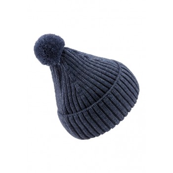 STERNTALER Čiapka pletená so zahnutým okrajom brmbolec stredne modrá uni veľ. 51 cm - 18-24 m