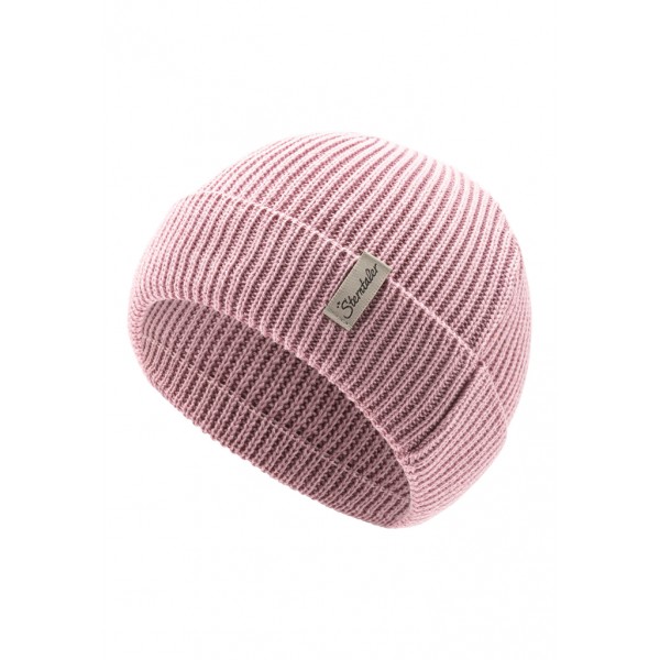 STERNTALER Čiapka zimná so zahnutým okrajom pletená ružová dievča veľ. 39 cm - 3-4 m