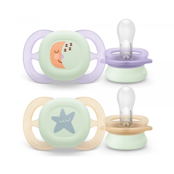 Philips AVENT Cumlík Ultrastart nočný 0-2m dievča 2 ks