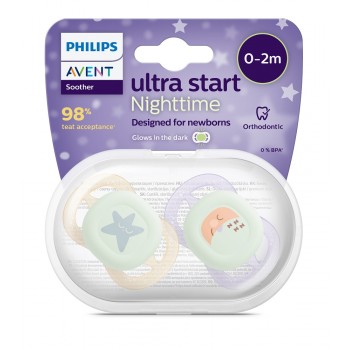 Philips AVENT Cumlík Ultrastart nočný 0-2m dievča 2 ks