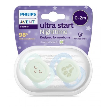 Philips AVENT Cumlík Ultrastart nočný 0-2m chlapec 2 ks
