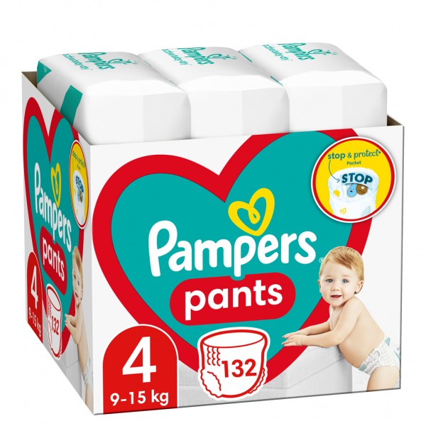 PAMPERS Pants nohavičky plienkové 4 (132 ks) 9-15 kg