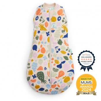 ERGOPOUCH Zavinovačka a vak na spanie 2v1 Cocoon Fruit Salad 6-12 m, 8-10 kg, 2,5 tog