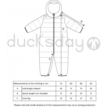 DUCKSDAY Kombinéza detská zimná Dusk uni veľ. 92, 24-36 m