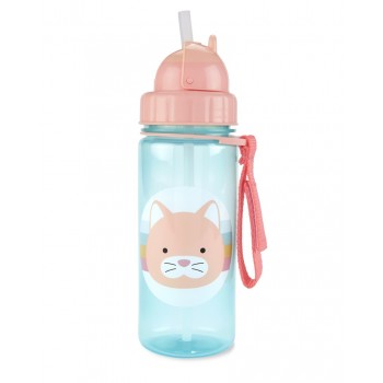 SKIP HOP Zoo Hrnček so slamkou PP bez PVC a BPA Mačka 12m+