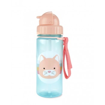 SKIP HOP Zoo Hrnček so slamkou PP bez PVC a BPA Mačka 12m+