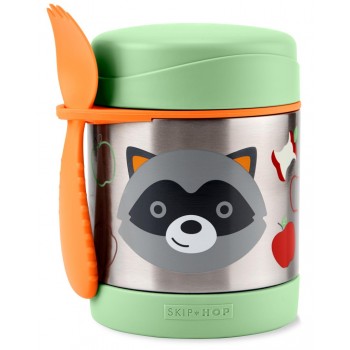 SKIP HOP Zoo Termoska na jedlo s lyžičko/vidličkou Mýval 325 ml, 3r+