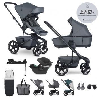 EASYWALKER Kočík kombinovaný Harvey⁵ Premium Mineral Grey XXL RWS + CYBEX Aton B2 i-Size