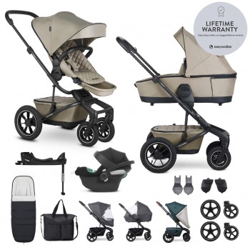 EASYWALKER Kočík kombinovaný Harvey⁵ Premium Pearl Taupe XXL AIR + CYBEX Aton B2 i-Size