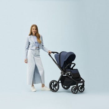 MUUVO Kočík kombinovaný Quick 4.0 Azure blue set 2v1 + CYBEX Aton B2 i-Size + základňa