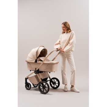 MUUVO Kočík kombinovaný Quick Boho Beige set 2v1 + CYBEX Aton B2 i-Size + základňa