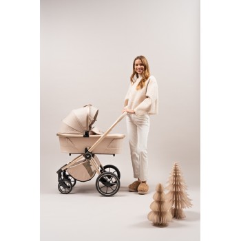 MUUVO Kočík kombinovaný Quick Boho Beige set 2v1 + CYBEX Aton B2 i-Size + základňa