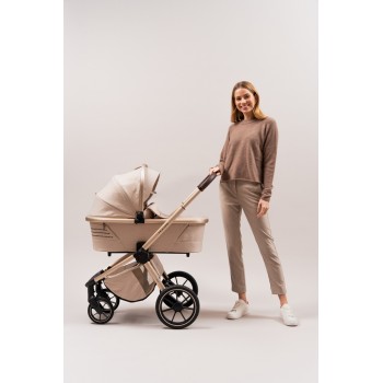 MUUVO Kočík kombinovaný Quick Boho Brown set 2v1 + CYBEX Aton B2 i-Size + základňa