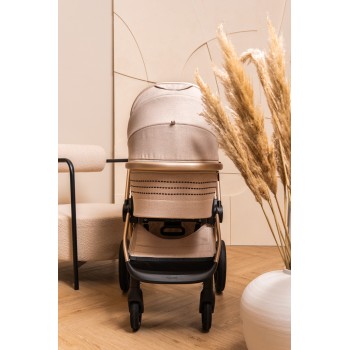 MUUVO Kočík kombinovaný Quick Boho Brown set 2v1 + CYBEX Aton B2 i-Size + základňa