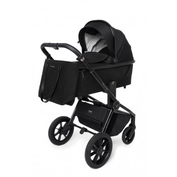MUUVO Kočík kombinovaný Quick SE 2 Chromium black set 2v1 + CYBEX Aton B2 i-Size + základňa