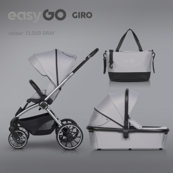 EasyGo Giro 2v1 kombinovaný kočík Cloudy Gray