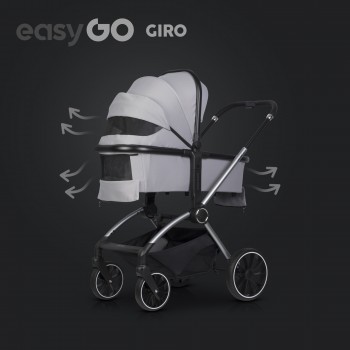 EasyGo Giro 2v1 kombinovaný kočík Cloudy Gray