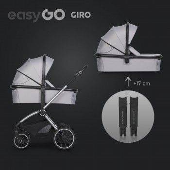 EasyGo Giro 2v1 kombinovaný kočík Cloudy Gray