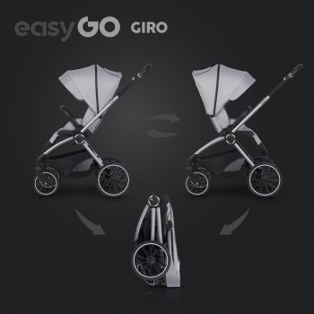 EasyGo Giro 2v1 kombinovaný kočík Cloudy Gray