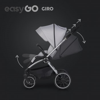 EasyGo Giro 2v1 kombinovaný kočík Cloudy Gray