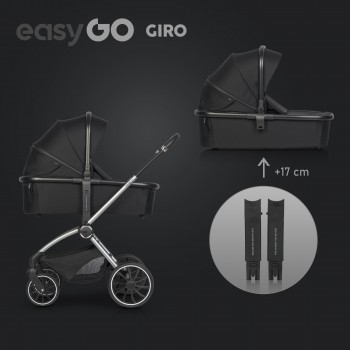 EasyGo Giro 2v1 kombinovaný kočík Ebony Black