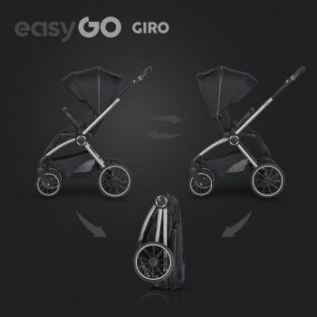 EasyGo Giro 2v1 kombinovaný kočík Ebony Black