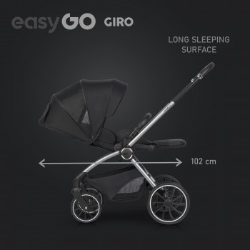 EasyGo Giro 2v1 kombinovaný kočík Ebony Black