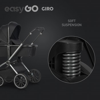 EasyGo Giro 2v1 kombinovaný kočík Ebony Black