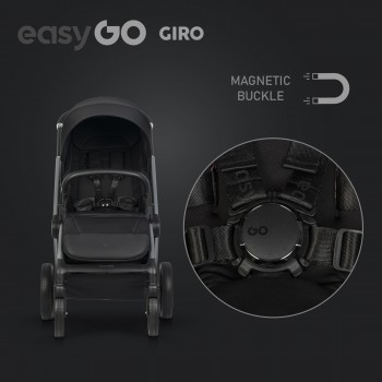 EasyGo Giro 2v1 kombinovaný kočík Ebony Black