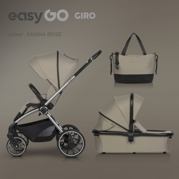 EasyGo Giro 2v1 kombinovaný kočík Savana Beige