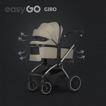 EasyGo Giro 2v1 kombinovaný kočík Savana Beige