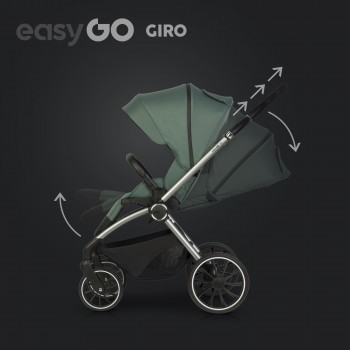 EasyGo Giro 2v1 kombinovaný kočík Sage Green