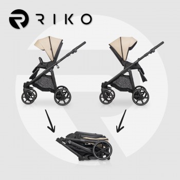 RIKO Aura kombinovaný kočík 2v1 01 Almond