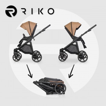 RIKO Aura kombinovaný kočík 2v1 02 Camel