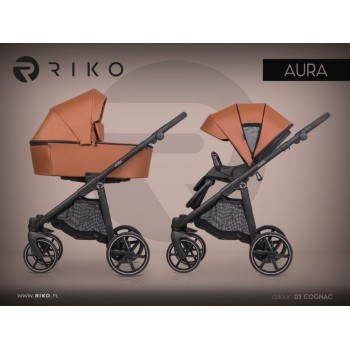 RIKO Aura kombinovaný kočík 2v1 03 Cognac