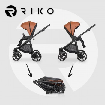 RIKO Aura kombinovaný kočík 2v1 03 Cognac