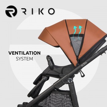 RIKO Aura kombinovaný kočík 2v1 03 Cognac