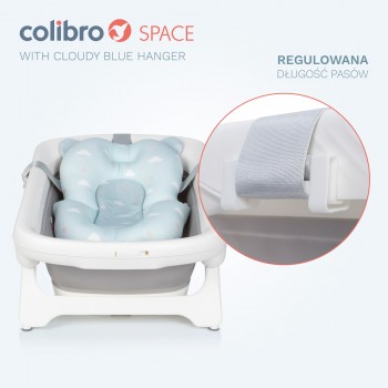 Skladacia vanička Colibro Space Cloudy Blue s teplomerom