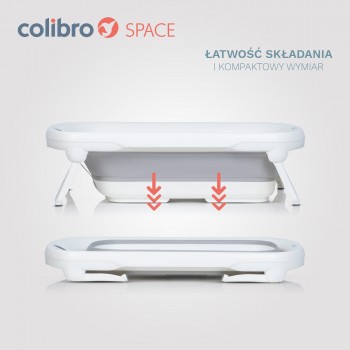 Skladacia vanička Colibro Space Cloudy Blue s teplomerom
