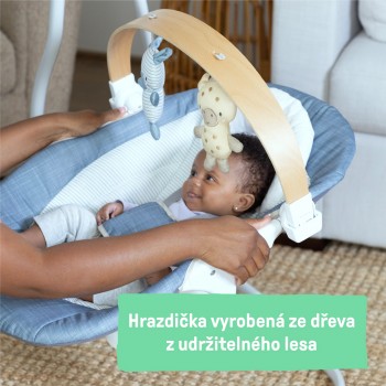 INGENUITY Hojdačka pohupujúca hudobná Chambray 0m+, do 9 kg