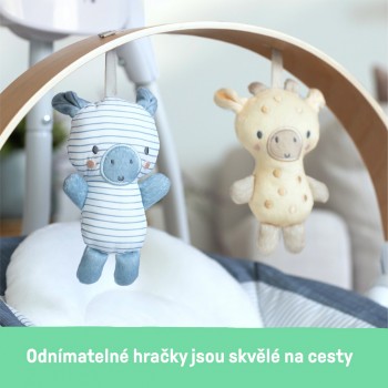 INGENUITY Hojdačka pohupujúca hudobná Chambray 0m+, do 9 kg