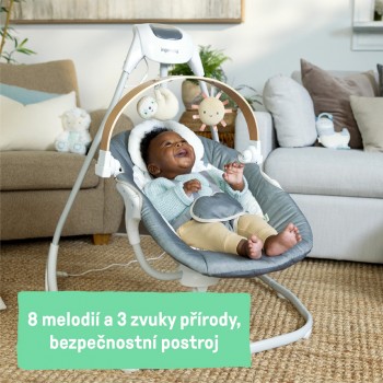 INGENUITY Hojdačka pohupujúca hudobná Parker™ 0m+, do 9kg