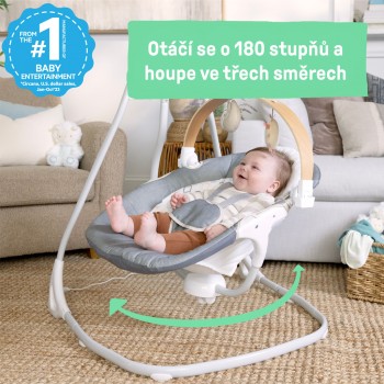 INGENUITY Hojdačka pohupujúca hudobná Parker™ 0m+, do 9kg