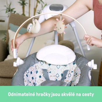 INGENUITY Hojdačka pohupujúca hudobná Parker™ 0m+, do 9kg