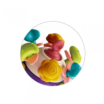 BABYONO Hračka senzorická s hryzačkou Star ball 0m+