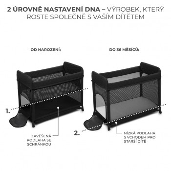 KINDERKRAFT SELECT Postieľka cestovná Moon Dream Black
